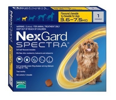 Antipulgas Nexgard Spectra s 3.5 a 7.5 kg Para Perro