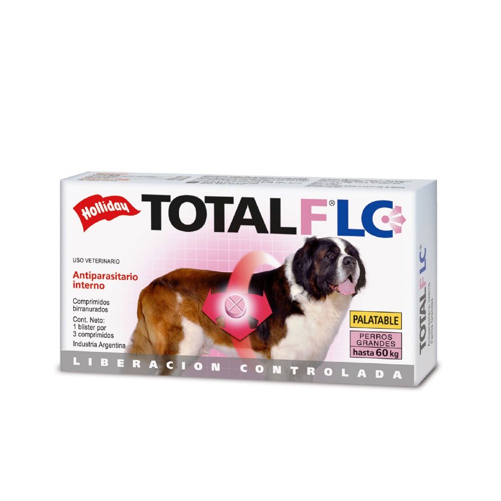 Antiparasitario TOTAL FLC Perros 3 comprimidos 60kg