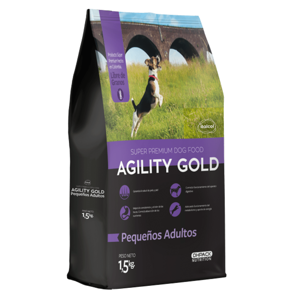 Alimento Agility Gold Pequeños Adultos 1,5 Kg.