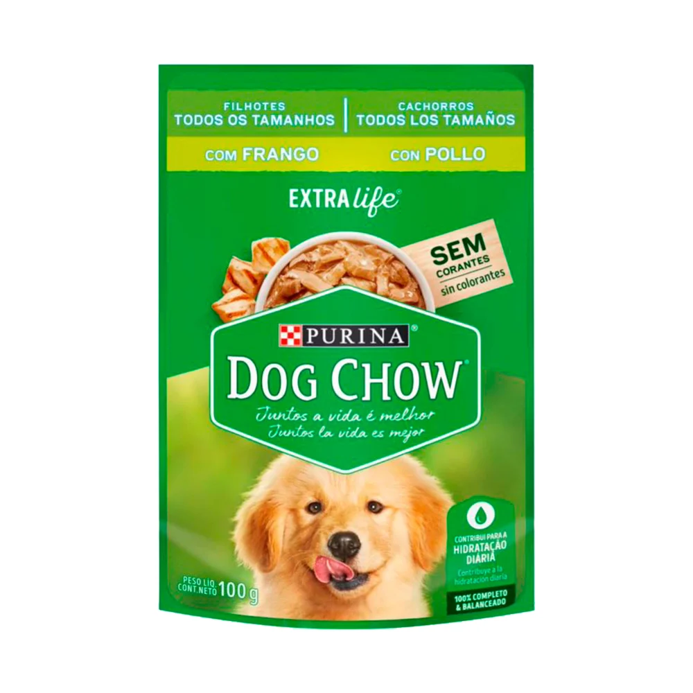 Alimento Dog Chow De Pollo Cachorros 100gr x 5