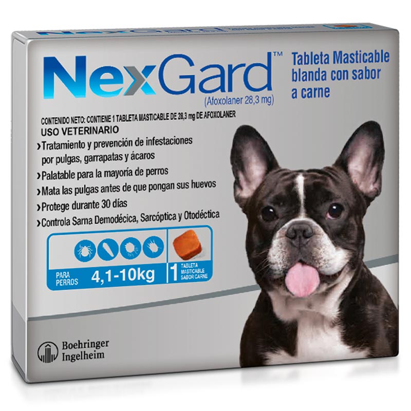 Antipulgas Para Perro Nexgard de 4.1 a 10 kg