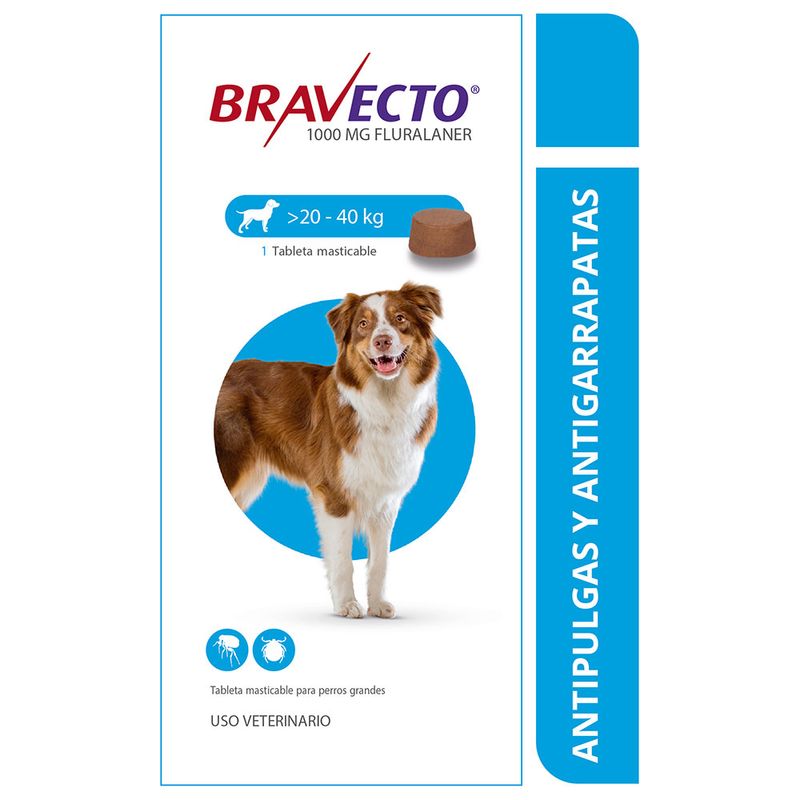 Antipulgas Bravecto mg 1 Tableta (de 20 a 40 kg)