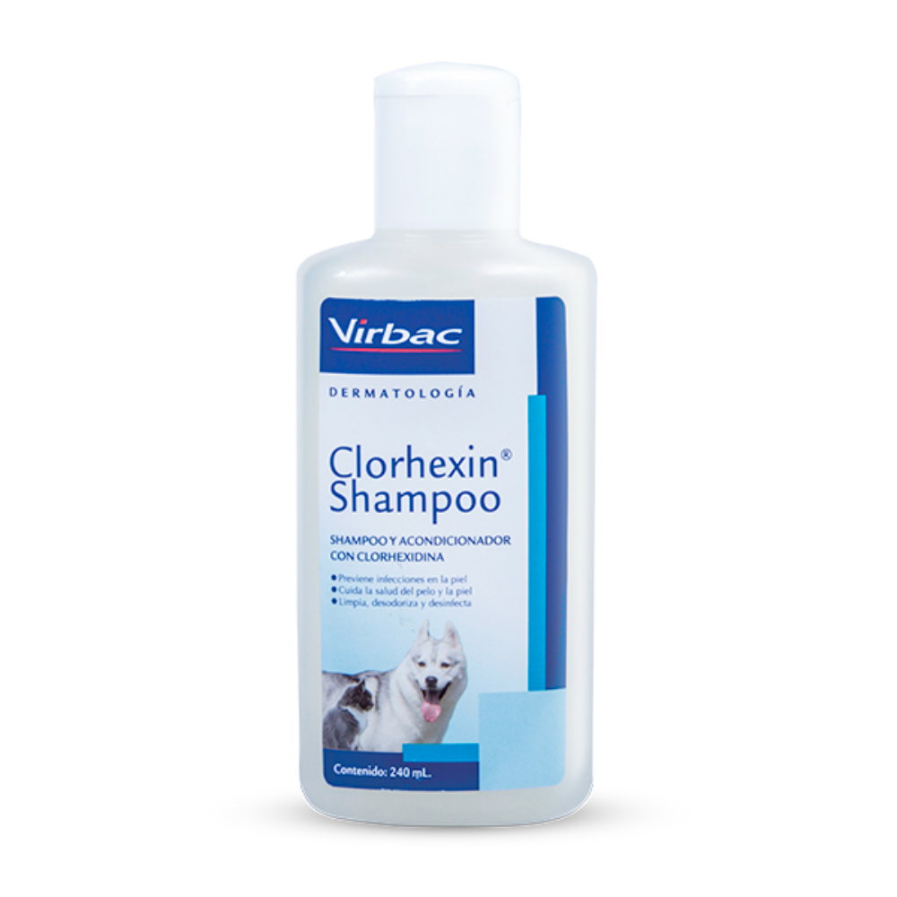 Shampoo Clorhexin para perros y gatos 240ml