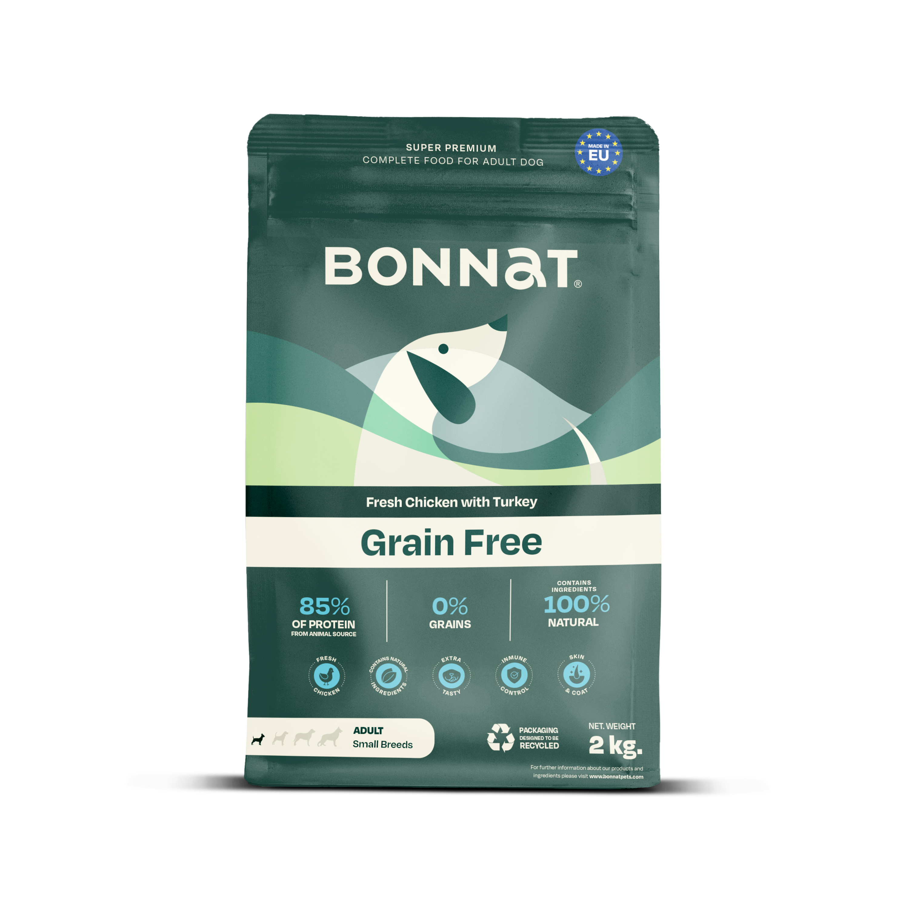 Alimento libre de granos Bonnat Canine Adult Small Breed 2kg
