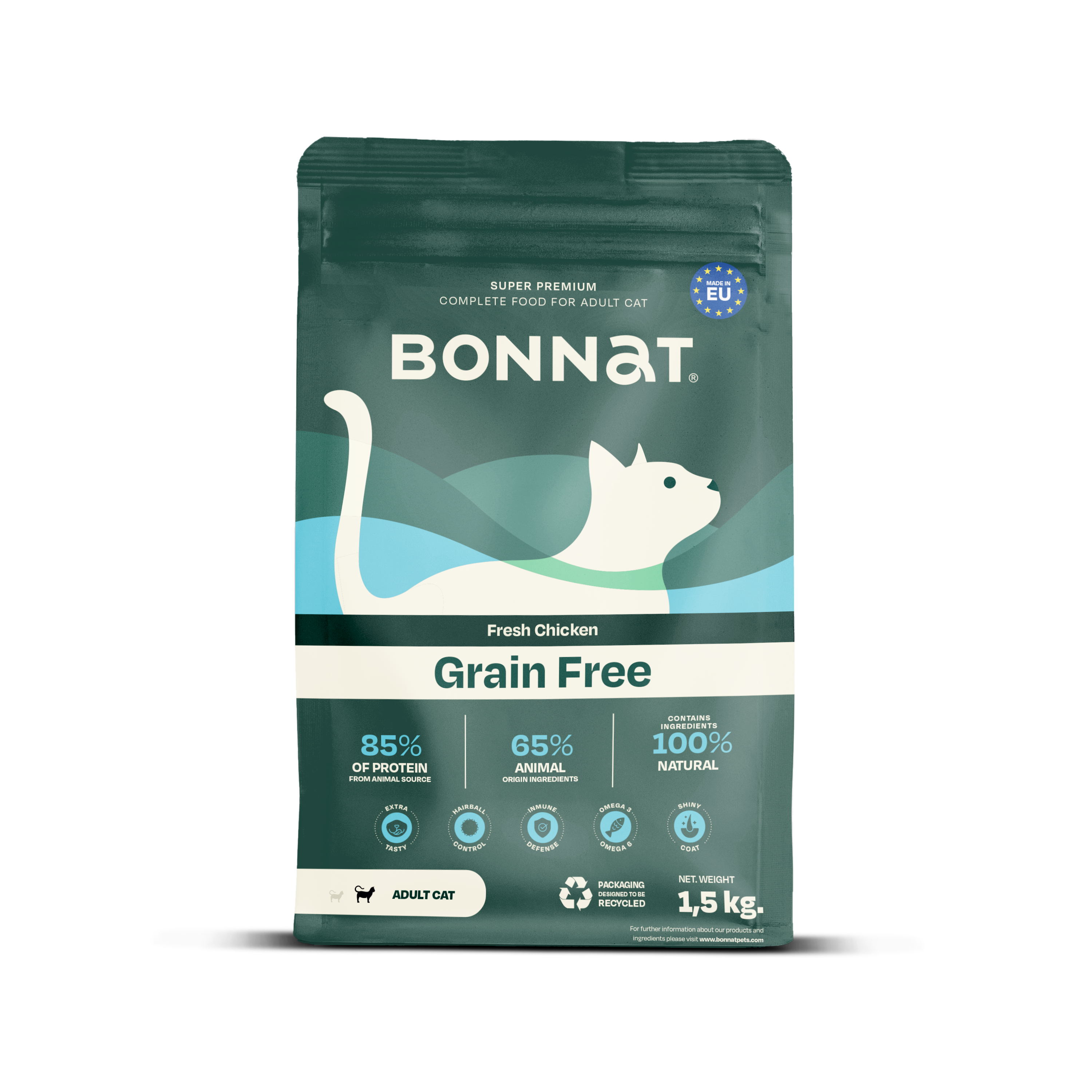 Alimento libre de granos Bonnat Cat Adult 1.5kg