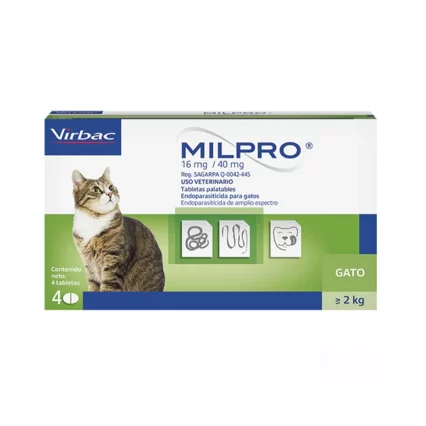 MILPRO 16 MG GATOS TABLETA