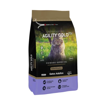 AGILITY GOLD ESTERILIZADOS GATOS 1.5 KG