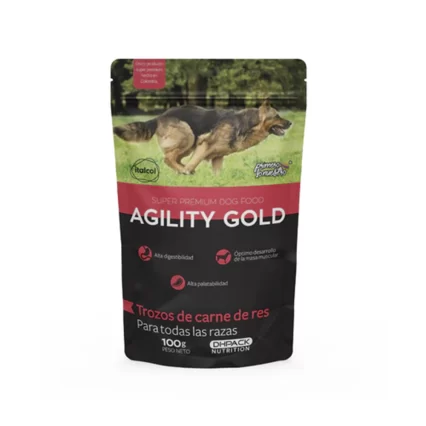 AGILITY GOLD POUCH TROZOS CARNE X 100G